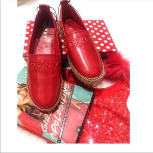 NEW DKNY leather espadrilles women’s flat